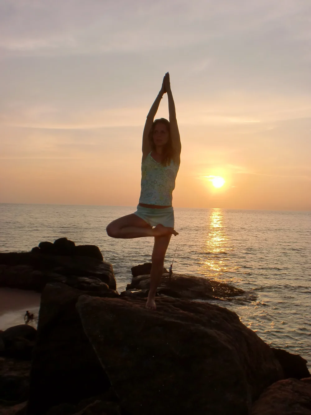 Yoga Session mit Blick auf den Ozean bei Villa Lanka Flair