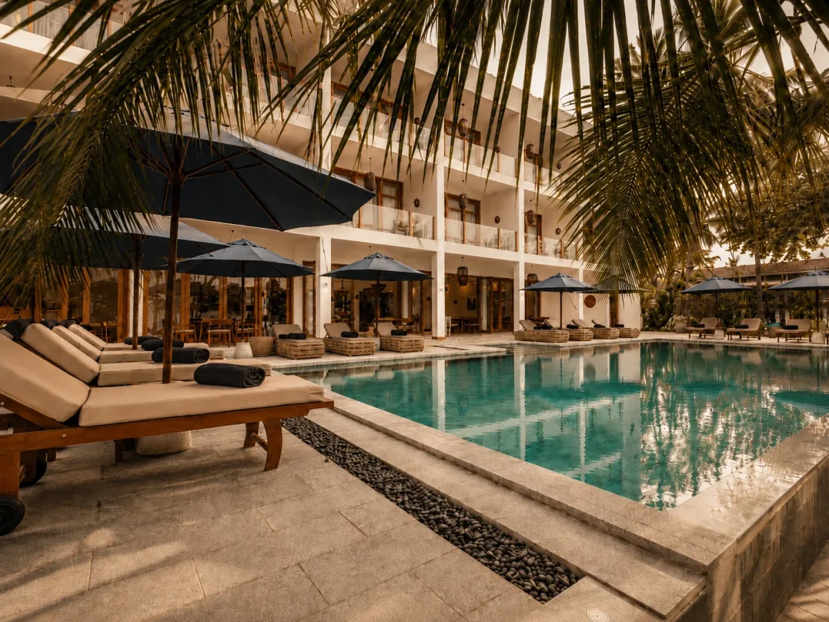 Pool deck at Villa Lanka Flair