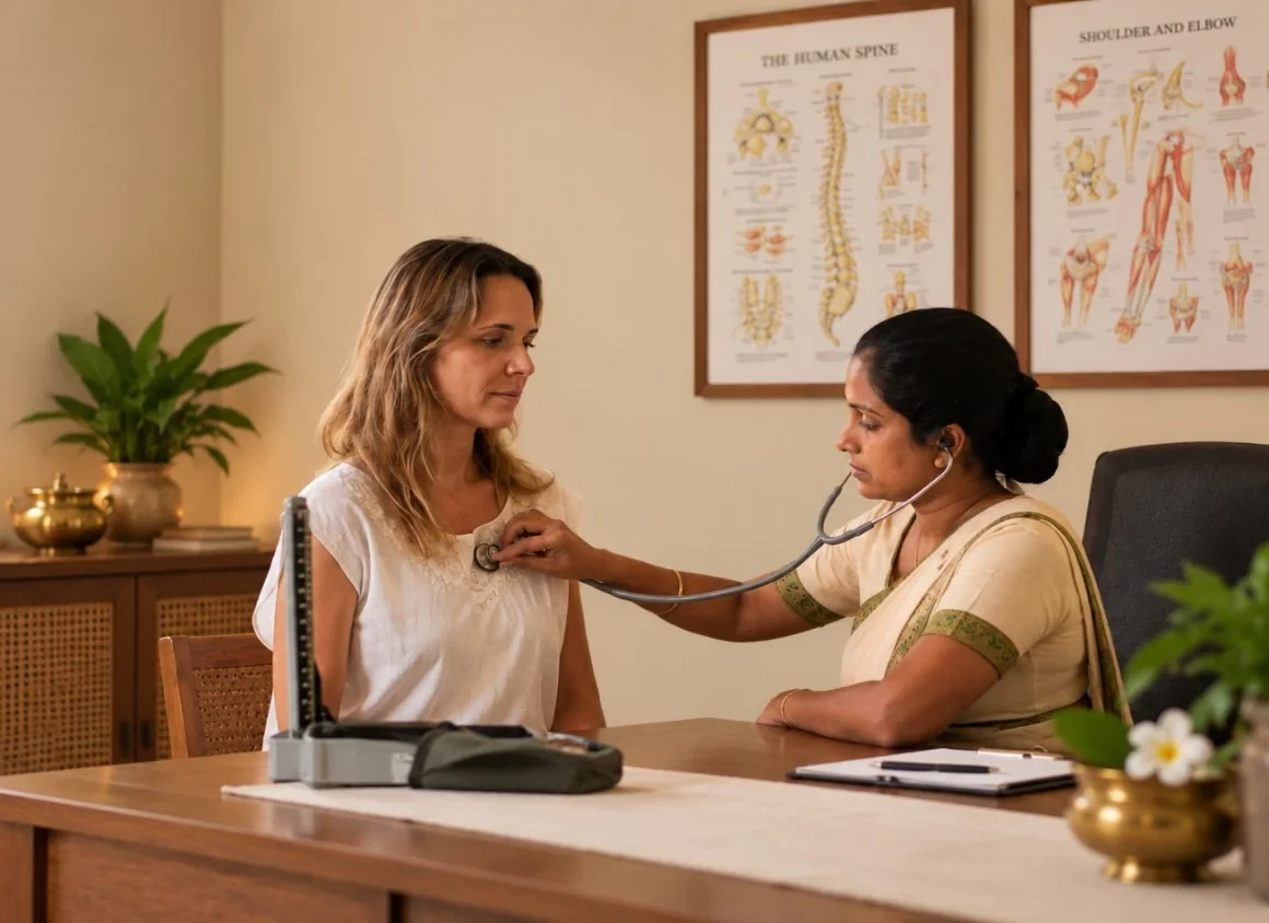 Ärztliche Untersuchung zu Beginn der Ayurveda-Kur